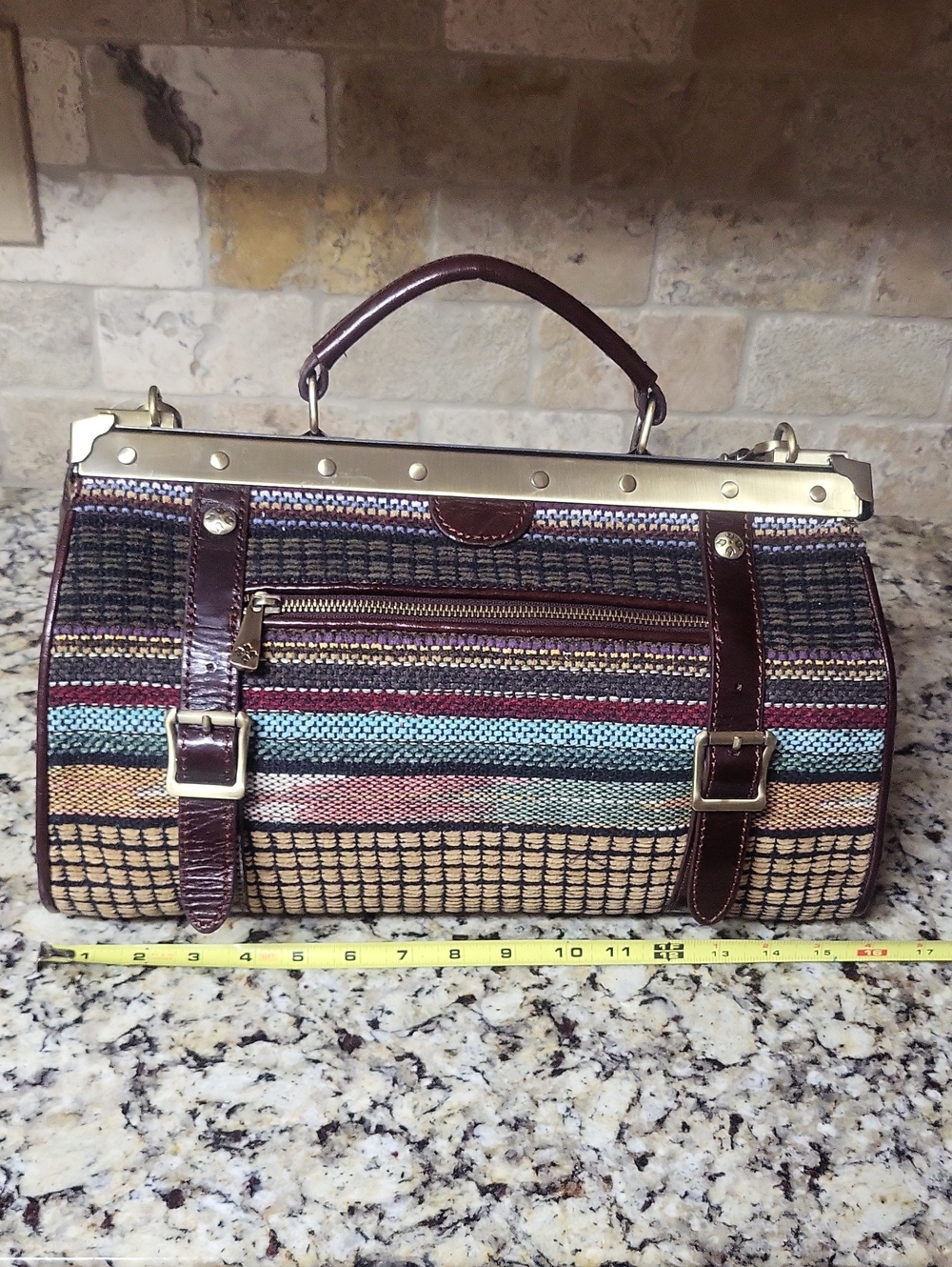Patricia Nash Tapestry Frame Satchel - Picture 2 of 15